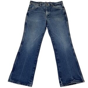 Vintage Wrangler Made In USA Jeans Men's Cowboy Cut Actual 36X 30‎ Denim 935NAV